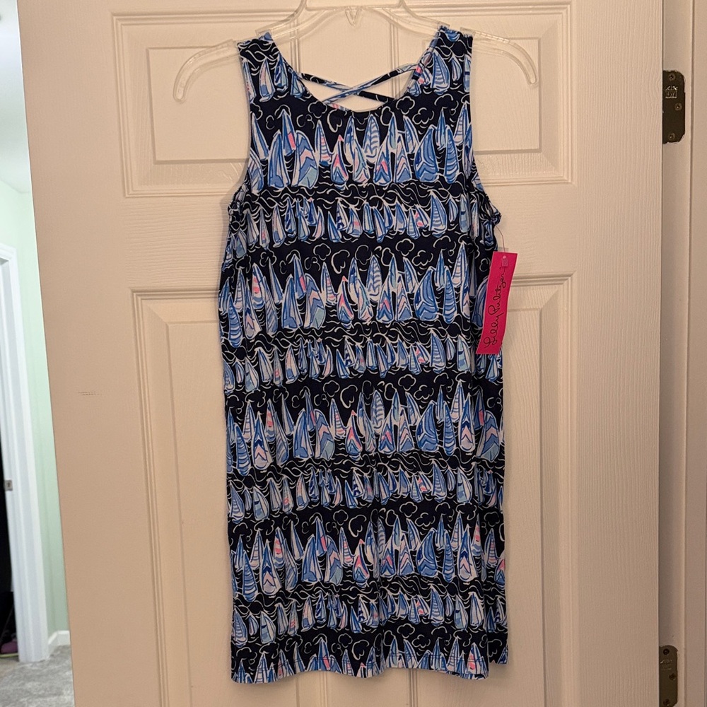 Lilly Pulitzer Blue and White Sailboat Dress